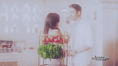 Man And Woman Looking At Each Other Toree GIF