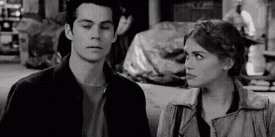 Man And Woman Looking At Each Other GIF