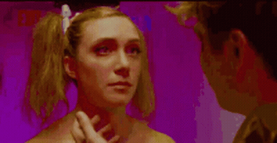 Man And Woman Looking At Each Other Woman With Black Eye GIF
