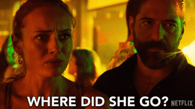 Man And Woman Looking At Each Other GIF
