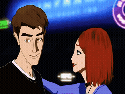 Man And Woman Looking At NFC Sign GIF