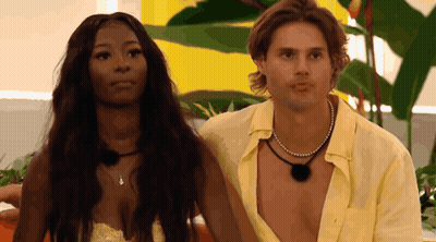Man And Woman Looking At Something GIF