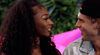 Man And Woman Looking Into Eyes Smiling GIF