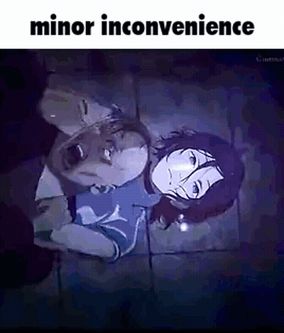 Man And Woman Lying On Tiled Floor In Dark Room GIF