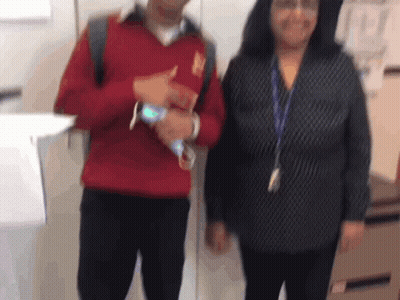 Man And Woman, Man In Red Sweater With U GIF