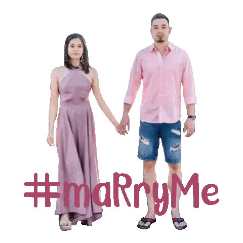 Man And Woman Marry Me Sticker