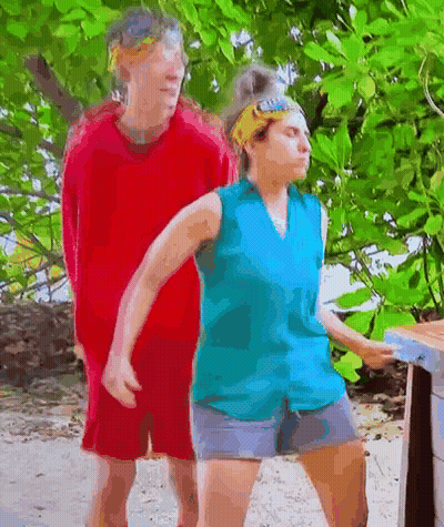 Man And Woman On Beach GIF