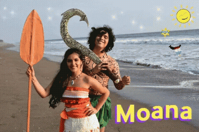Man And Woman On Beach Moana GIF