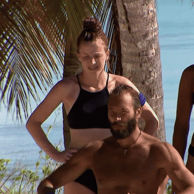 Man And Woman On Beach GIF