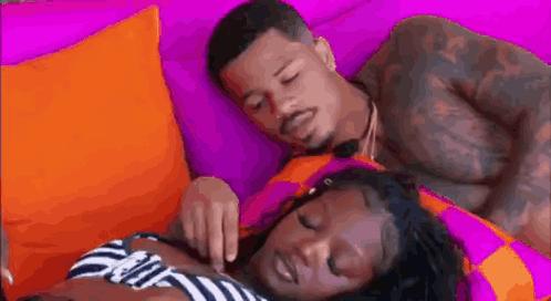 Man And Woman On Couch Man Touching Womans Breast GIF