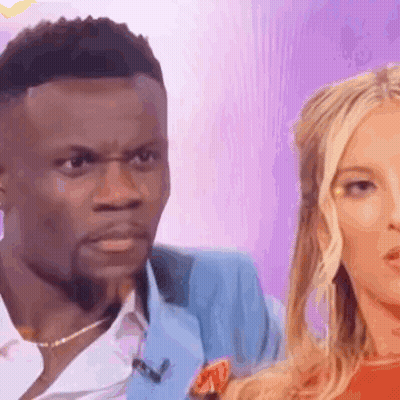Man And Woman On TV Show GIF
