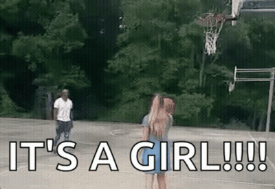 Man And Woman Playing Basketball It's A Girl!!! GIF