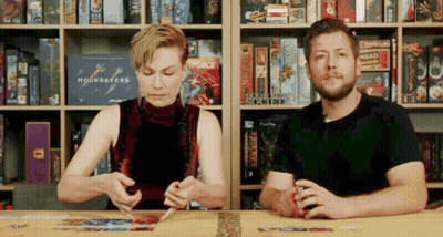 Man And Woman Playing Moonrakers Board Game GIF