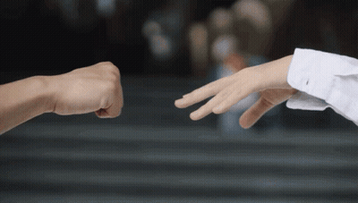 Man And Woman Playing Rock Paper Scissors GIF