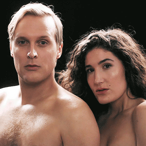 Man And Woman Posing For Picture GIF