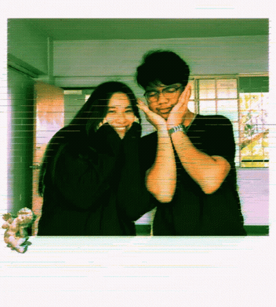 Man And Woman Posing For Picture GIF