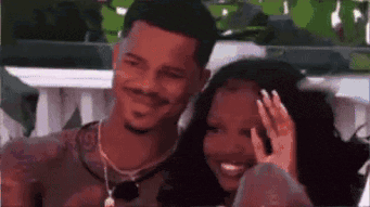 Man And Woman Posing For Picture Smiling GIF