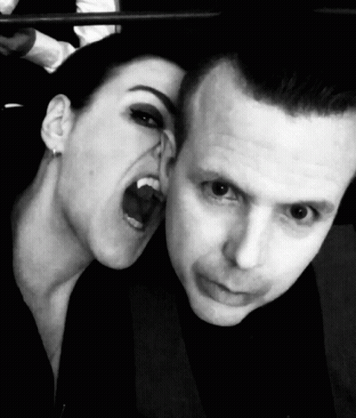 Man And Woman Posing Woman Screaming GIF