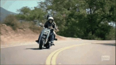 Man And Woman Riding Motorcycle GIF