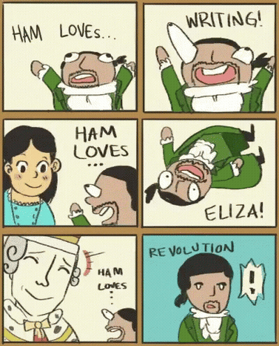 Man And Woman Saying Ham Loves Writing GIF
