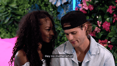 Man And Woman Saying Hey No Matter What GIF