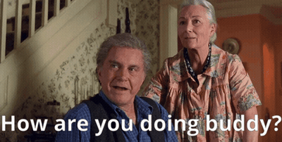 Man And Woman Saying How Are You Doing Buddy GIF
