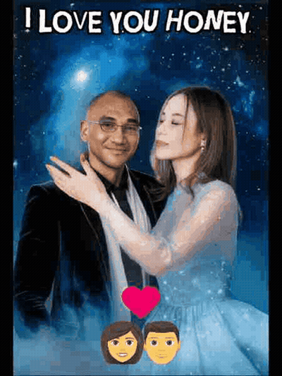 Man And Woman Saying I Love You Honey GIF