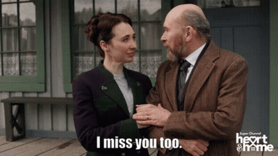 Man And Woman Saying I Miss You Too GIF