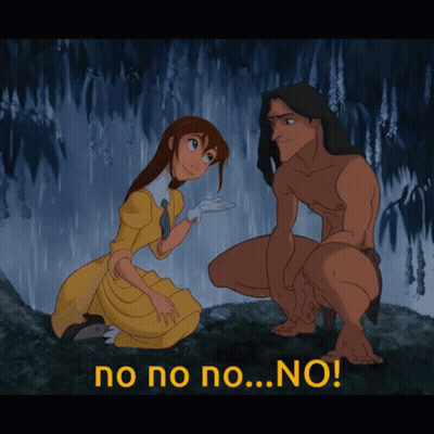 Man And Woman Saying No No No GIF