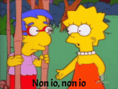 Man And Woman Saying Non Io Non Io GIF