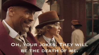 Man And Woman Saying Oh Your Jokes GIF