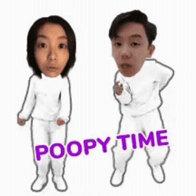 Man And Woman Saying Poopy Time GIF