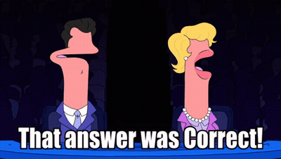 Man And Woman Saying That Answer Was Correct GIF