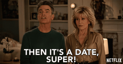 Man And Woman Saying Then It's A Date GIF