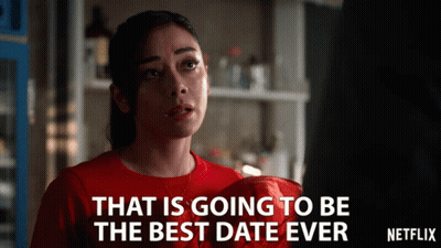 Man And Woman Saying Then It's A Date GIF