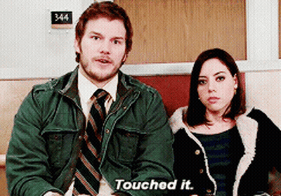 Man And Woman Saying Touched It GIF