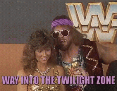 Man And Woman Saying Way Into The Twilight Zone GIF