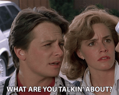 Man And Woman Saying What Are You Talkin About GIF