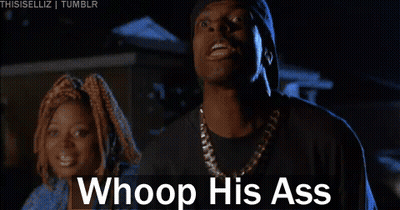 Man And Woman Saying Whoop His Ass GIF