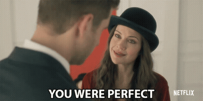 Man And Woman Saying You Were Perfect GIF