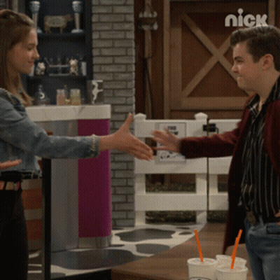Man And Woman Shaking Hands GIF