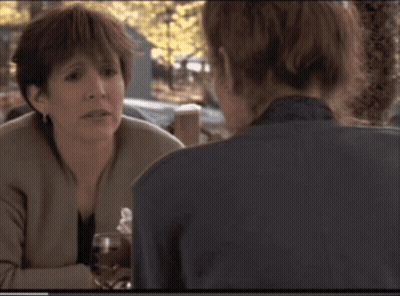 Man And Woman Sitting At Table Saying You're Right GIF