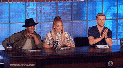 Man And Woman Sitting At Table World Of Dance GIF