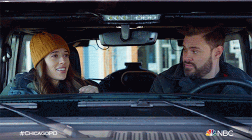 Man And Woman Sitting In Car With #Chicagopd GIF