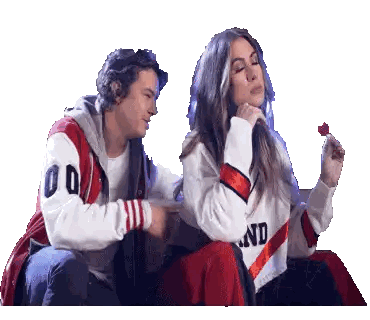 Man And Woman Sitting Next To Each Other Sticker