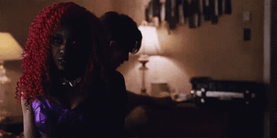 Man And Woman Sitting On Bed GIF