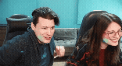 Man And Woman Sitting Together GIF