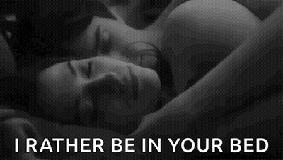 Man And Woman Sleeping I Rather Be In Your Bed GIF