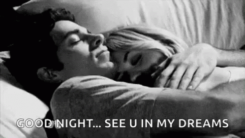 Man And Woman Sleeping In Bed GIF