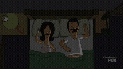 Man And Woman Sleeping In Bed Bobs Burgers Fox GIF